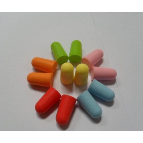 1000pcs /lot Color Soft Noise Proof Earplug Sponge Foam Noise Reduction Earplugs Travel Sleep Hearing Protection YES001