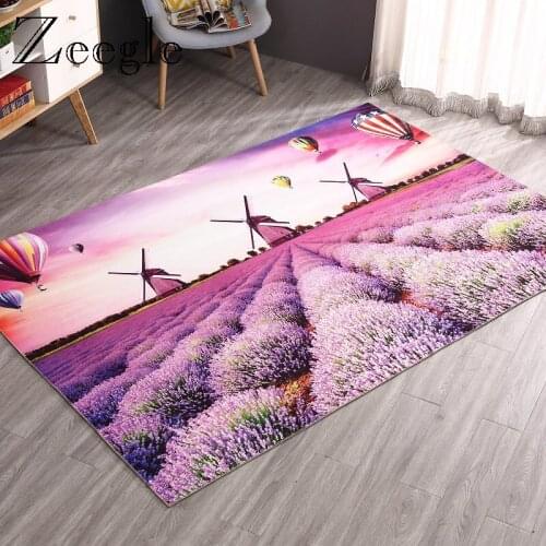 Zeegle Bathroom Mats 3D Printed Hallway Mats Kids Bedroom Floor Carpets Living Room Home Decor Table Rugs Anti-slip Area Rugs