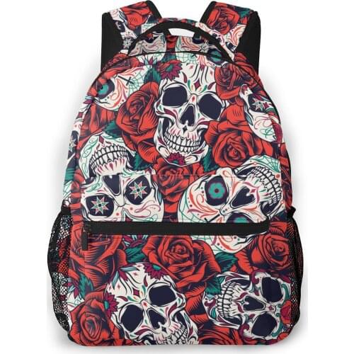 Women Backpack Kids School Bag for Teenage Girls Vintage Day Of Dead Skull Female Laptop Notebook Bagpack Travel Back Pack 2021