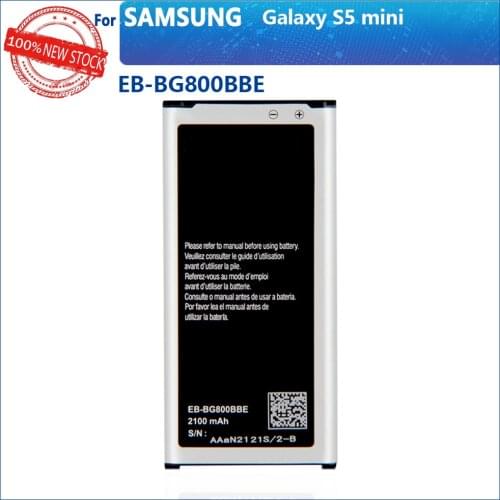 100% Original 2100mAh EB-BG800BBE EB-BG800CBE Battery For Samsung GALAXY S5 mini S5MINI G870A G870W SM-G800F Phone Battery