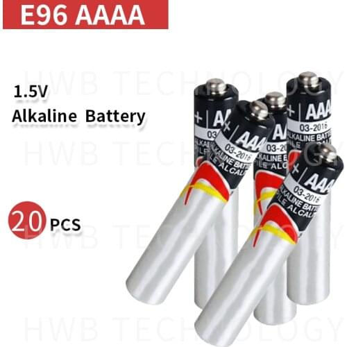 20PCS/lot 1.5V E96 AAAA primary battery Alkaline battery dry battery laser pen, Bluetooth headset battery Free shipping