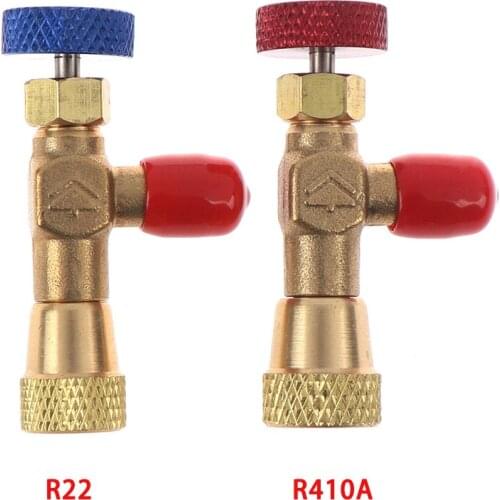 2pcs R410A R22 Refrigeration Charging Adapter For 1/4" Safety Valve Service