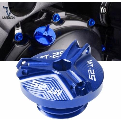 For Yamaha MT25 MT-25 2016 2017 2018 2019 Motorcycle Accessories Aluminum Motorbike Engine Oil Cup Plug Sump Cap Cover Engine