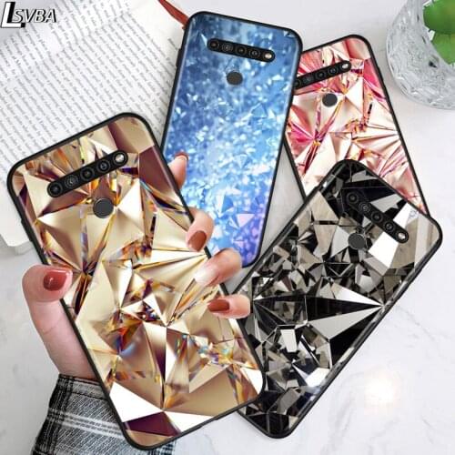 Diamond Pieces for LG G8 G8S G8X V30 V35 V40 V50 V60 ThinQ Q60 K40 K50 K30 K41 K51 K61 K71 K22 Black Phone Case