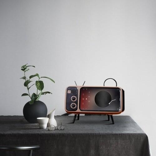 Retro Mobile Phone Bracket Card Wireless Speaker Outdoor Wireless Audio Professional stereo speakers speaker cabinet