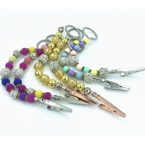 1Pc Pearl Beaded Bracelet Tobacco Smoking Blunt Holde Roach ATM Card Clips Cigarettes for Long Nails Accessories Multi-Function