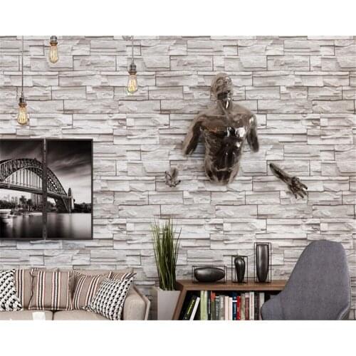 Beibehang papier peint mural 3d mural wall papers home decor Modern simulation brick brick restaurant wallpapers for living room