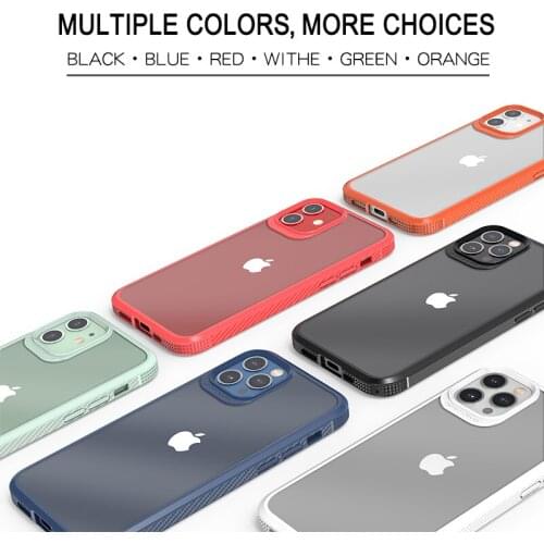 Luxury Transparent Shockproof Phone Case For iPhone 11 12 Pro Max Mini X XS XR 7 8 Plus SE 2020 Hard PC SIlicone Back Cover