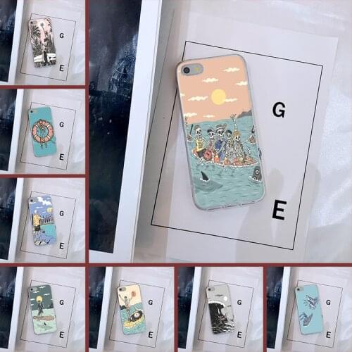 Back Cover For iPhone 5 5C 5S SE 4 4S Silicone Soft Funny Skull Cartoon Skeleton Fashion Cool Phone Case For iPhone 4 5 S Case