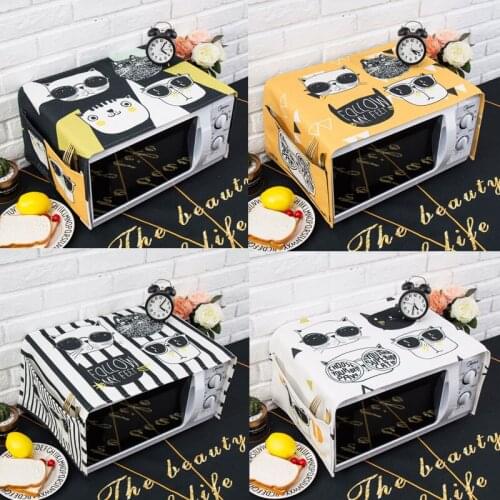 Nordic style Cotton and hemp dog cat Microwave oven dust cover Cobertura para beterraba Cubierta de polvo para horno