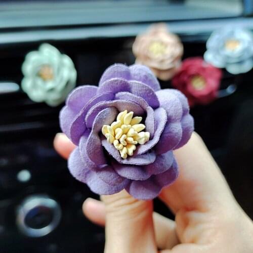 Flower Car Air Freshener Perfume Clip Flowers Car Air Conditioner Vent Clip Auto Accessories Interior Woman Aroma Smell Diffuser
