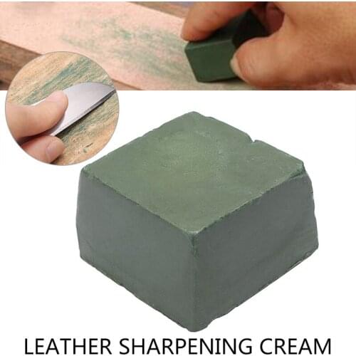 Green Handmade Leather Sharpening Cream Sharpening Knife Cream DIY Wax Blade Grinding Strop Engraving Leathercraft Tools 3*3*2cm