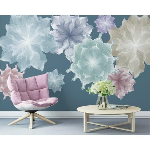 Beibehang Fashionable Beauty Eye Wallpaper 3D Stereo Mural Green Flower Fake Flower Sofa Bed Bedroom Background papel de parede
