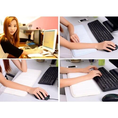 Ultra Memory Cotton Keyboard Pad Soft Sweat-absorbent Anti-slip Computer Wrist Elbow Mat Gift for Office Table Computer Desktop