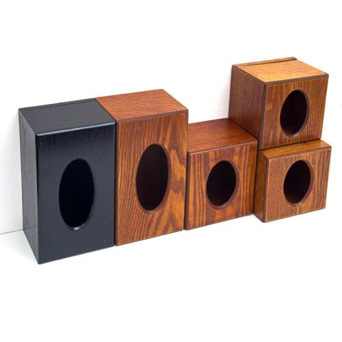 Creative Wooden Tissue Box Retro Paper Living Room Napkin Box Vintage Tissue Boxes Napkin Dispenser Kitchen Desk Organizer