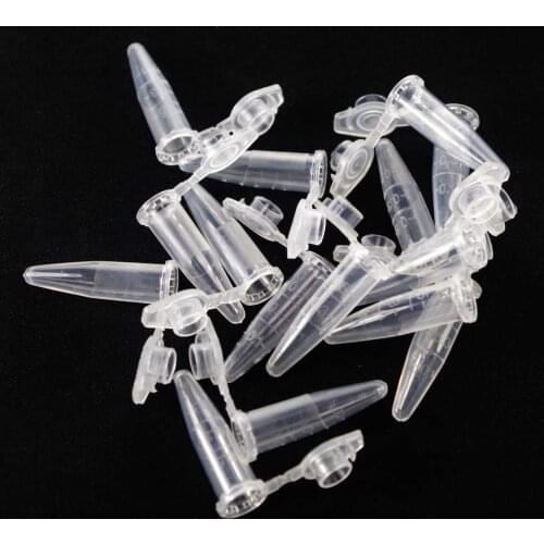 A Pack of 1000pcs Scale line 0.5ml Laboratory Plastic Centrifuge tube V-bottom Vial Snap Cap EP Tube PCR Tube Sample Specimen