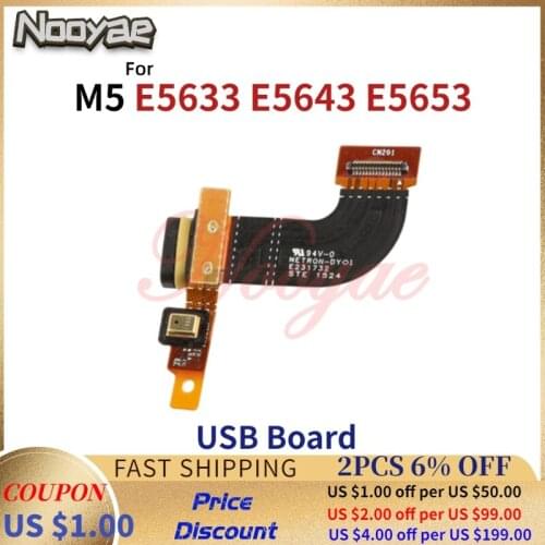 E5633 Micro Charging Port Connector For Xperia M5 E5653 E5643 USB Dock Charger Flex Cable Mic Microphone