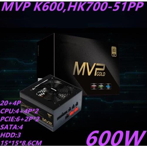 New PSU For Huntkey Brand I5 7 9 R7 5 GTX1080 2080Ti 2070 RX590 80PLUS Gold Full Module 600W Power Supply MVP K600 HK700-51PP