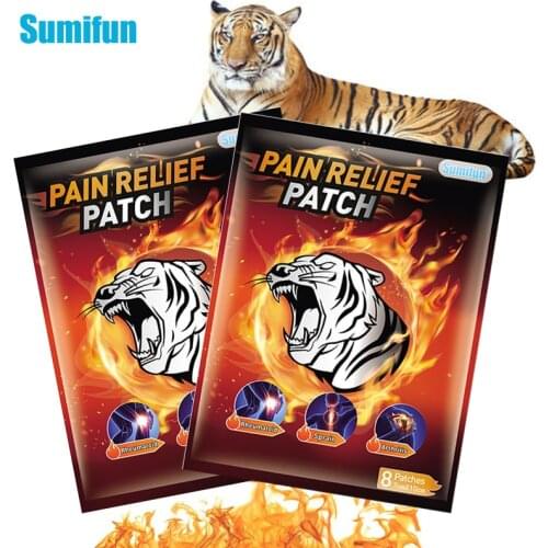 16pcs/2bags Hot Tiger Balm Pain Relief Patch Fast Relief Aches Pains Inflammations Lumbar Spine Medical Plaster HealthCare D6547