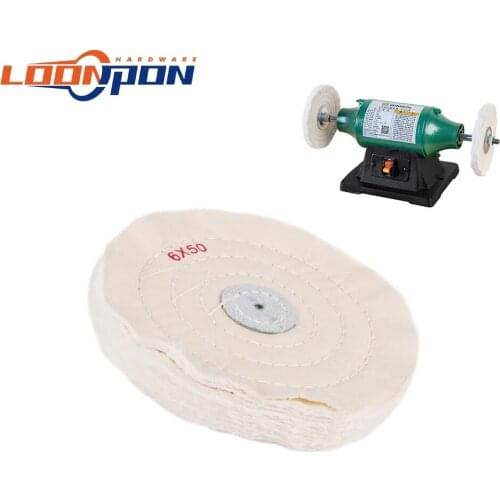 50-200mm Wheels Buffing Buffing Wheel Cotton Lint Cloth Buffing Wheel Gold Silver Jewelry Mirror Buffing Wheel 1Pc