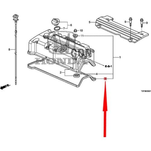 Valve cover gasket 2013-Hon daA CCO RDC IVI CCR VCO RSS TOU REL YSI ONO DYS SEY SPI RI OR Cylinder head cover gasket