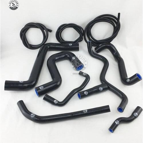 Silicone Intake Hose +Vacuum Hose Kit For V W Golf GT I MK2 1.8 8V PB code 1987-1991(12pcs) RED/BLUE/BLACK