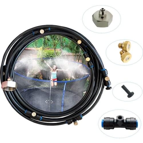 Misting Cooling System 26FT (8M) Misting Line for Patio Garden Greenhouse Trampoline for Waterpark