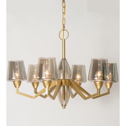 Nordic modern Chandeliers for Living Room Dining Room Glass Lampshade Chandeliers Ceiling fixture Lustre Household Bedroom Lamp