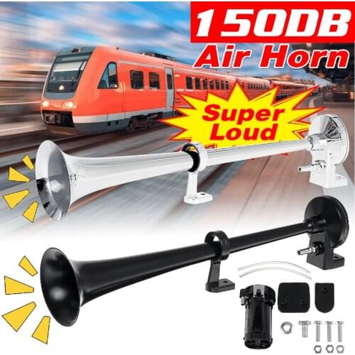 Universal Super Loud Air Horn Kit Car Horn Speaker 12V Compressor for Truck Boat Train Motorcycle