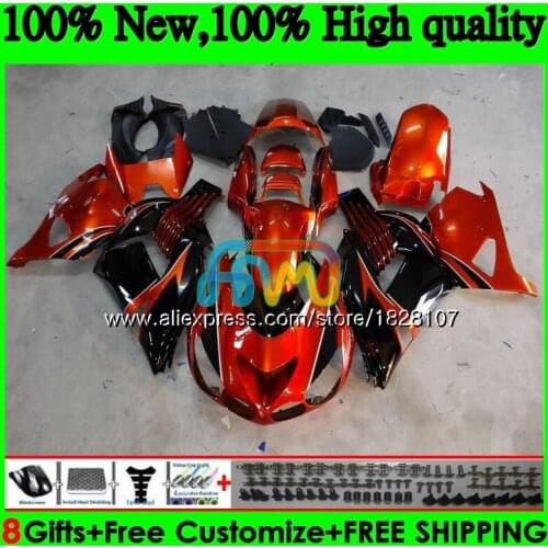 Injection For KAWASAKI ZZR1400 ZX Orange black 14R ZX-14R 24BS.3 ZX14R 12 13 14 15 16 17 2012 2013 2014 2015 2016 2017 Fairing