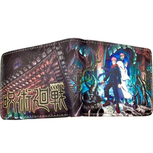 Anime Jujutsu Kaisen Wallet Toy PU Leather Billfold Coin Short Purse Card Holder Pocket Cartoon Wallet Toy Gifts