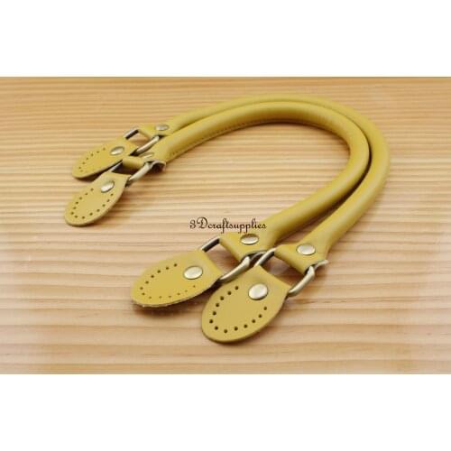 16.5 inch PU leather imitation leather handles bag making a pair camel AT15