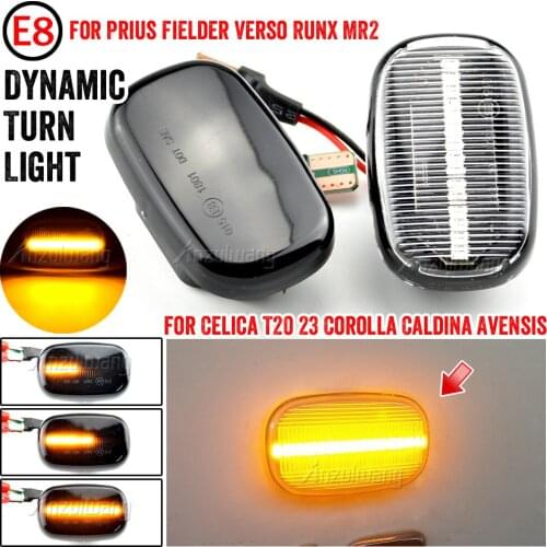 2Pc Led Dynamic Side Marker Turn Signal Light For Toyota Corolla E10/E11/E12 ZE120 Camry SV4 CV4 Vista CR 30 40 Carina E Supra 4