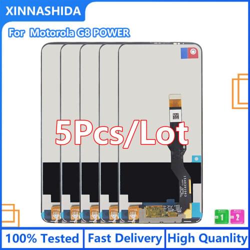 5PCS/LOT For Motorola Moto G8 Power XT2041 LCD Display Touch Screen Digitizer Assembly Repair Tools Adhesive Black