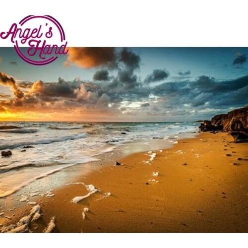 New 5D DIY Diamond Painting Needlework Embroidery Sea view Beach Picture Cross Stitch Round&spuare Rhinestone Home Decor Gift