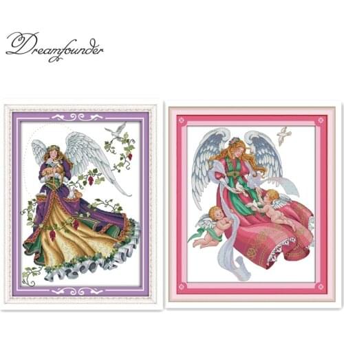 Angel 4 cross stitch kit aida 14ct 11ct count printed canvas stitches embroidery DIY handmade needlework