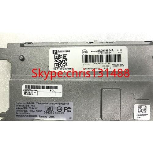 Free DHL/EMS shipping Original 7.0inch LCD display 8R0919604A 8KD 919 604 screen for Audi car DVD GPS navigation LCD monitors