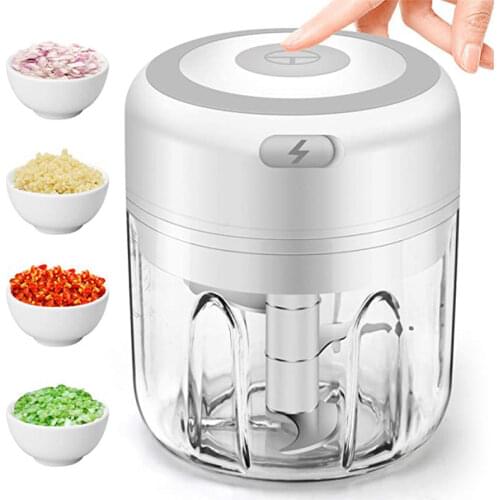 USB Wireless Garlic Masher Press 100/250ml Electric Mincer Vegetable Chili Meat Grinder Food Crusher Chopper Kitchen Tools