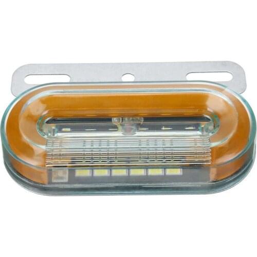 Mayitr 12V 12LED Car Truck Trailer Lorry Side Marker Signal Indicator Light Warning Rear Taillight Amber Red White