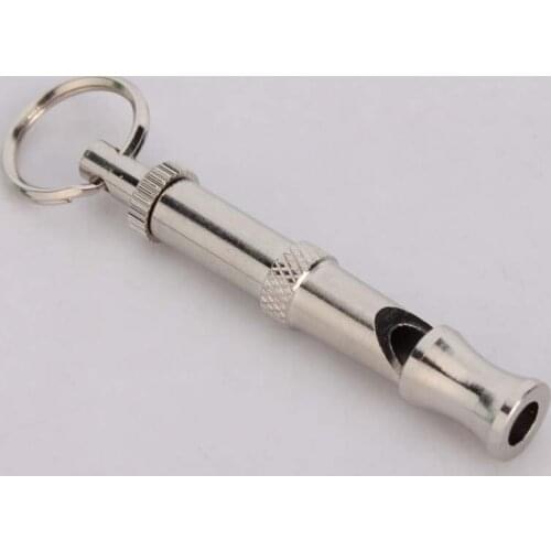 2020 Pet Dog Whistle Keychain Training Puppy Two-tone Ultrasonic Flute Stop Barking Ultrasonic Sound Repeller Cat Keychains