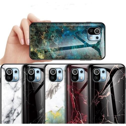 Phone Case For Xiaomi 11 Pro 10T lite Case Tempered Glass Marble Cover for Xiaomi Mi 11pro 10 10t pro Silicone TPU Cover Coques
