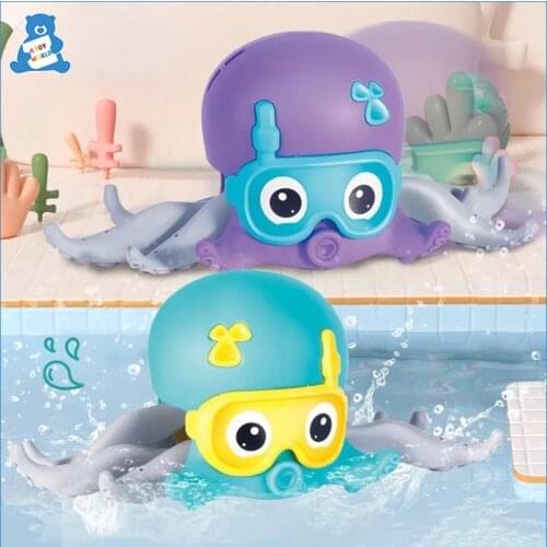 Kids Octopus Clockwork Toy Baby Bath Toys Amphibious Cute Funny Octopus Floating Swim Playing Water Toys Children Birthday Gift