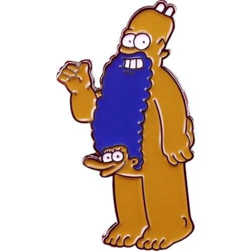 Enamel Pins Simpsons Action Figure Brooch Pins for Women Cute Lapel for Backpack Jackets Shirts Anime Jewelry Kids Children Gift