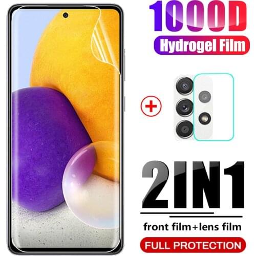 Sansung a 72 hydrogel film anti-scratch camera lens screen protectors film not glass 6.7" for samsung galaxy a72 a 72 72a film