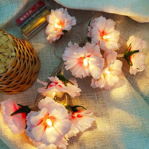 Girls Pink Cherry Blossom String Light Flower Light Decoration Home Decor Indoor Lighting Gift