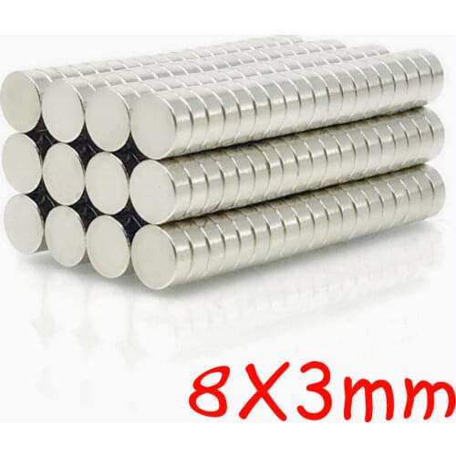 Hot Sale 20/50/100PCS 8x3mm Rare Earth Magnet Diameter 8x3mm Small Round Magnet 8mmx3mm Permanent Neodymium Magnet D8*3mm