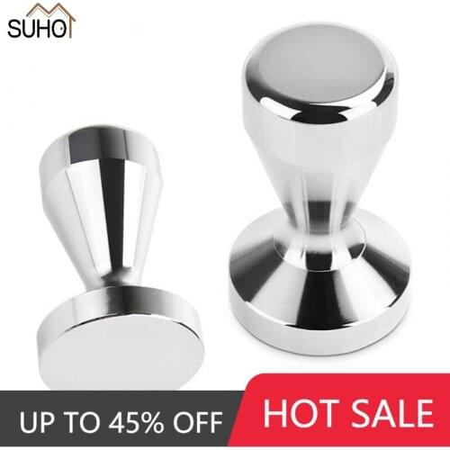 49/51/53mm Kitchen Stainless Steel Coffee Tamper Home Calibrated Pressure Espresso Mat Coffee Hammer Espresso Powder Flat Press