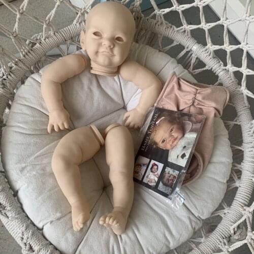 NPK 23inch Original Size Tobiah with COA Reborn Doll Kit Lifesize Baby Unfinished Doll Parts