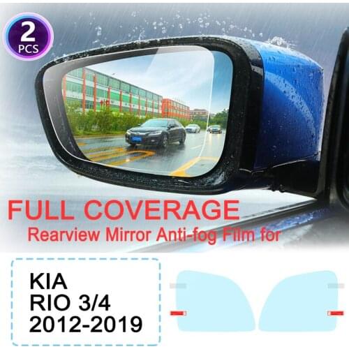 KULEOU Full Cover Anti Fog Rainproof Film Rearview for KIA RIO 3 4 K2 Russian Versions 2012~2019 Car Sticker Anti-Fog Films