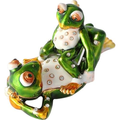 FLETCHER Brand Metal Craft Double Frog Home Decoration